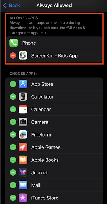 Always Allowed Selection