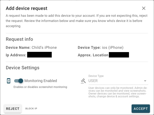 Device Add Request